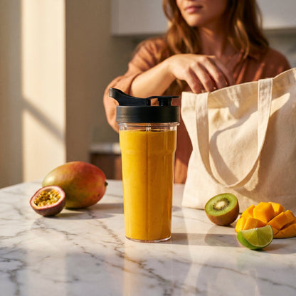 Chefino Blender Beker 700 ml – To Go Beker met Drinkdeksel – BPA-vrij
