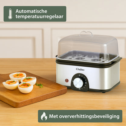 Chefino Eierkoker 8 Eieren – Elektrisch – RVS – Automatische Uitschakeling