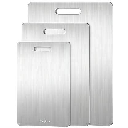 Chefino Titanium Snijplanken Set 3-delig – Antibacterieel & Krasvast