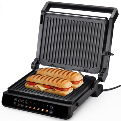 Chefino Contactgrill XL 2000W – PFAS-vrij – Uitneembare Platen – 180°