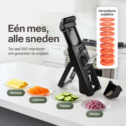 Chefino Taglio Mandoline – Groentesnijder met Opvangbak – Verstelbaar