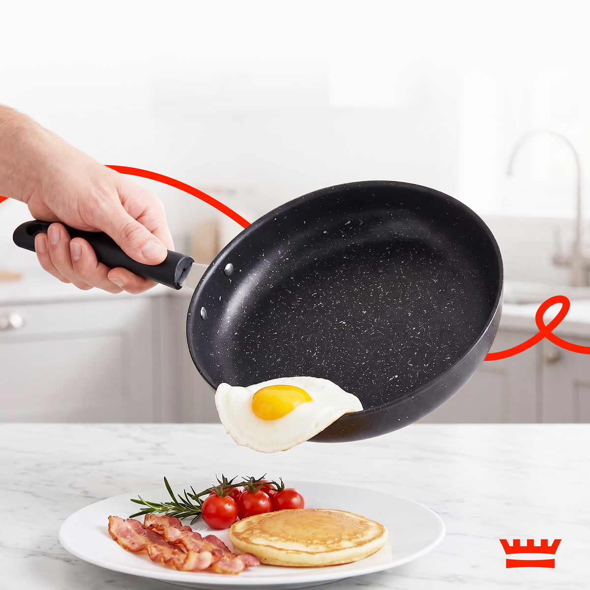 Chefino Koekenpannenset 3-delig – 20, 24 & 28 cm – PFAS-vrij – Antiaanbak