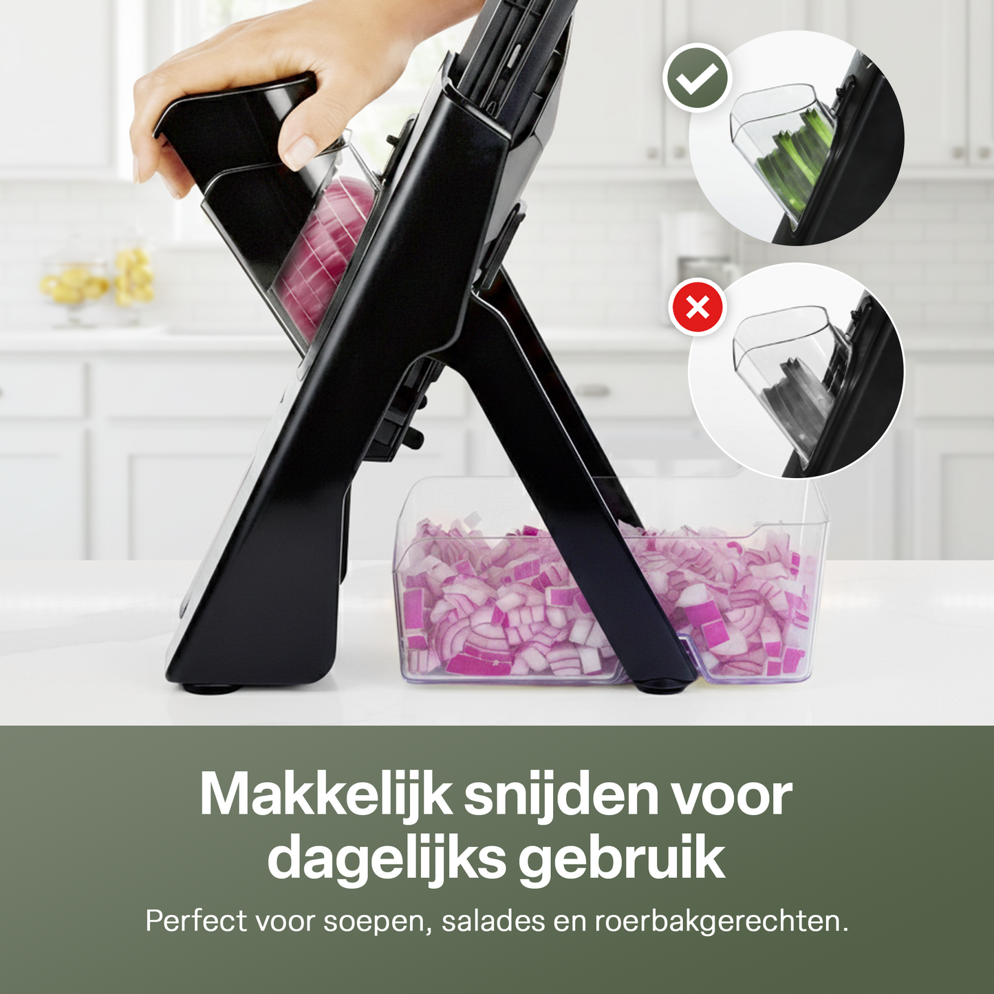 Chefino Taglio Mandoline – Groentesnijder met Opvangbak – Verstelbaar
