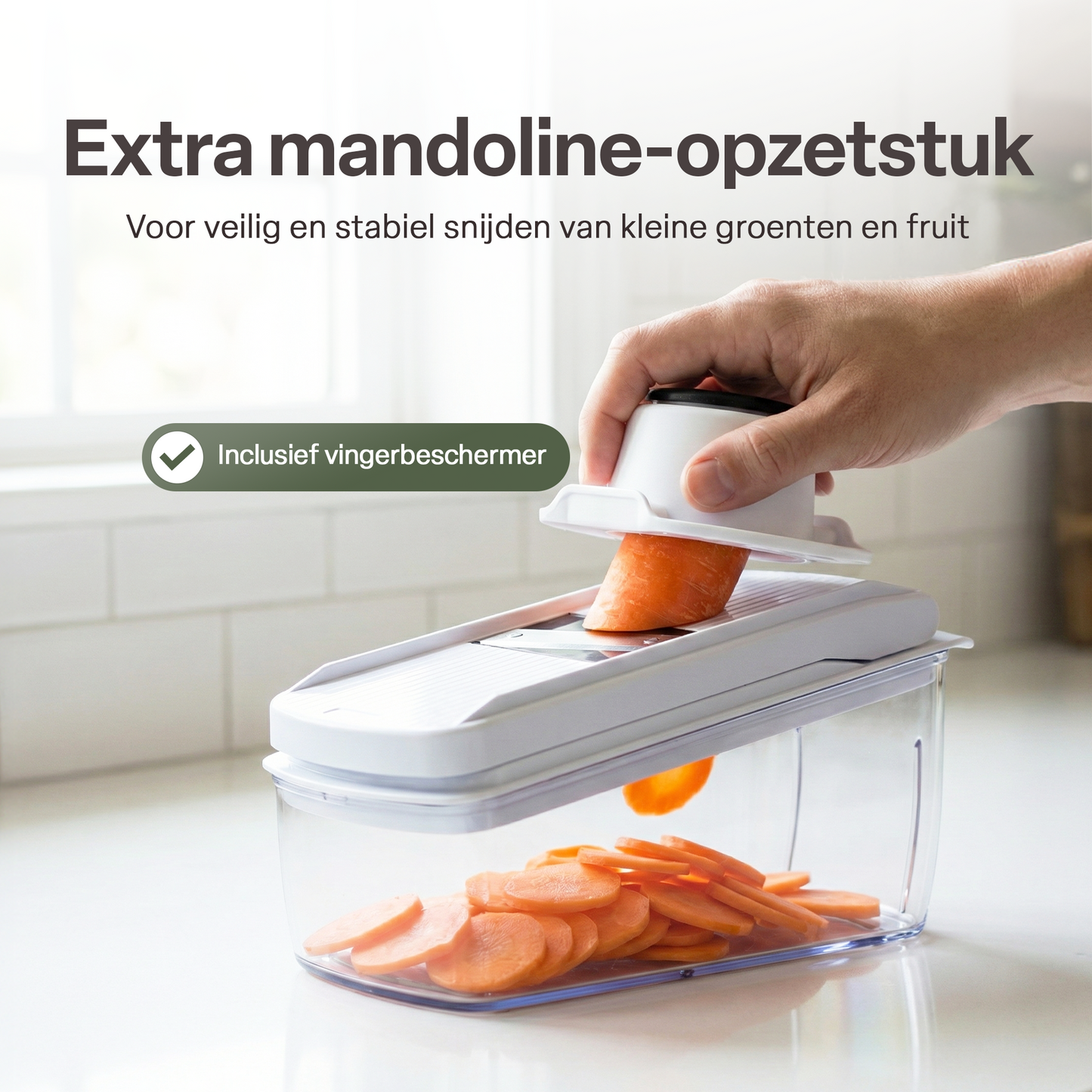 Chefino Squalo Groentesnijder Set – 8 RVS Messen – Met Opvangbak