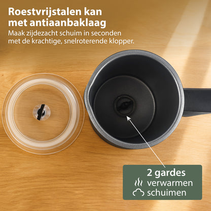 Chefino Melkopschuimer Elektrisch – 4 Programma’s – Zwart