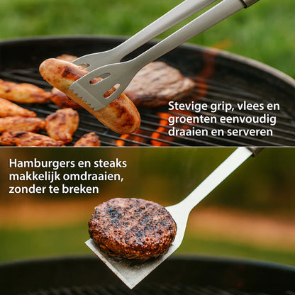 Chefino BBQ Accessoires 21-delig – RVS – Kamado Set