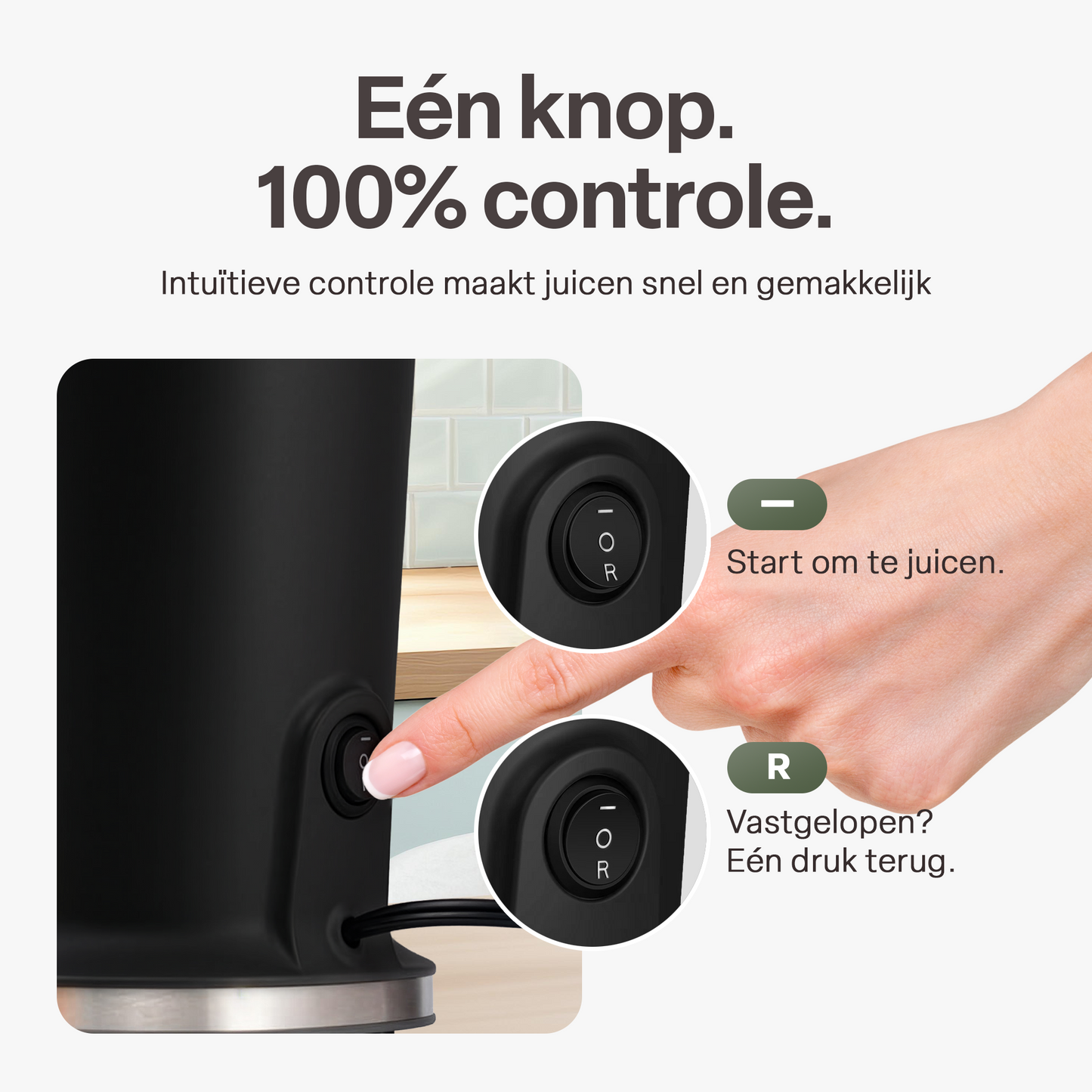 Chefino Slowjuicer – Koude Pers – 9 cm Vultrechter – Stil & Hoog Saprendement