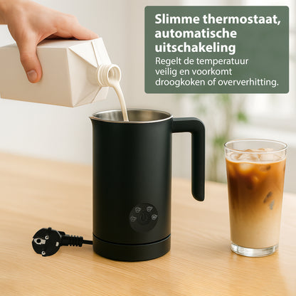 Chefino Melkopschuimer Elektrisch – 4 Programma’s – Zwart
