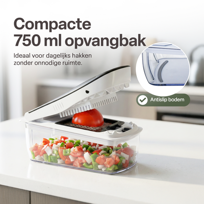 Chefino Squalo Groentesnijder Set – 8 RVS Messen – Met Opvangbak