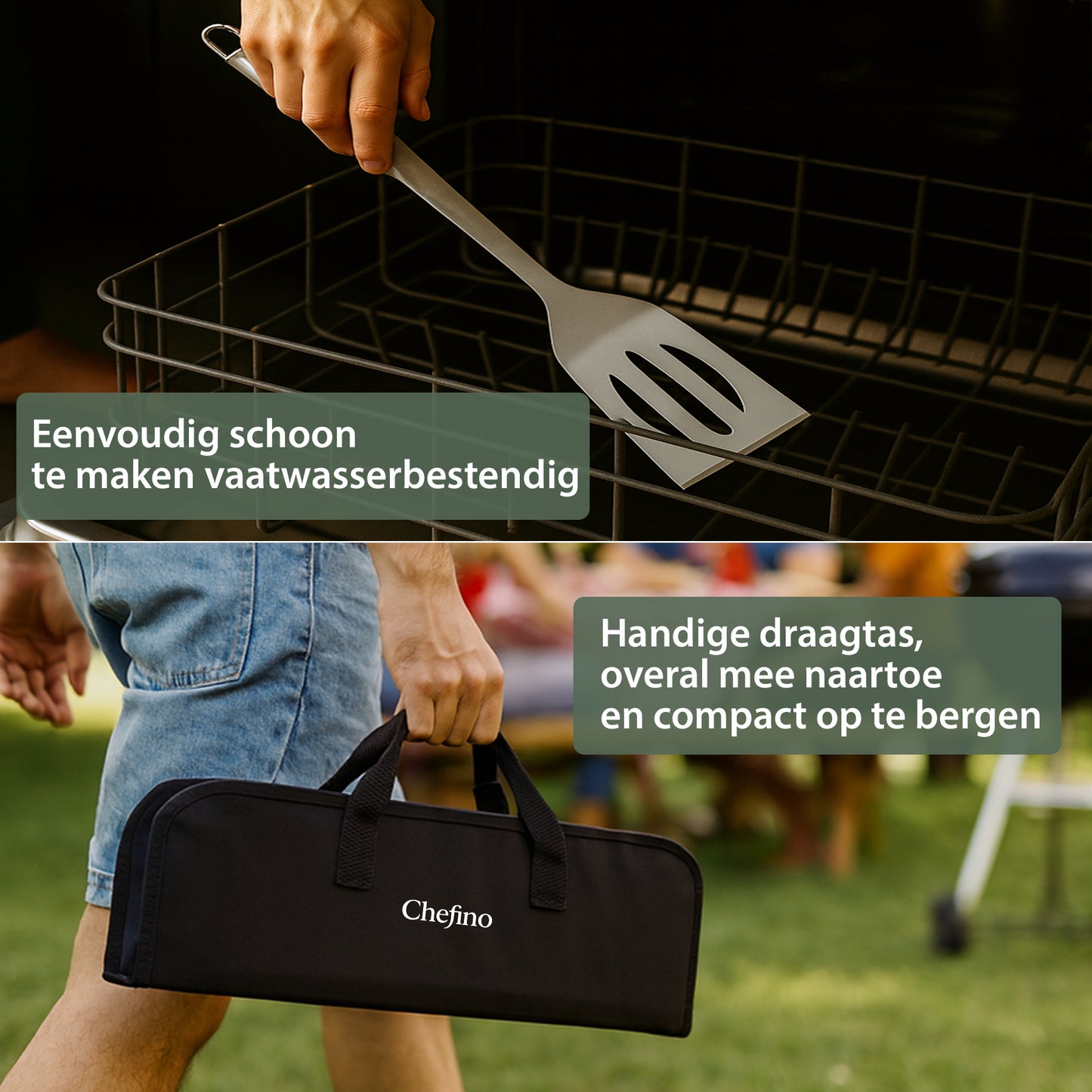 Chefino BBQ Accessoires 21-delig – RVS – Kamado Set