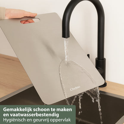 Chefino Titanium Snijplanken Set 3-delig – Antibacterieel & Krasvast