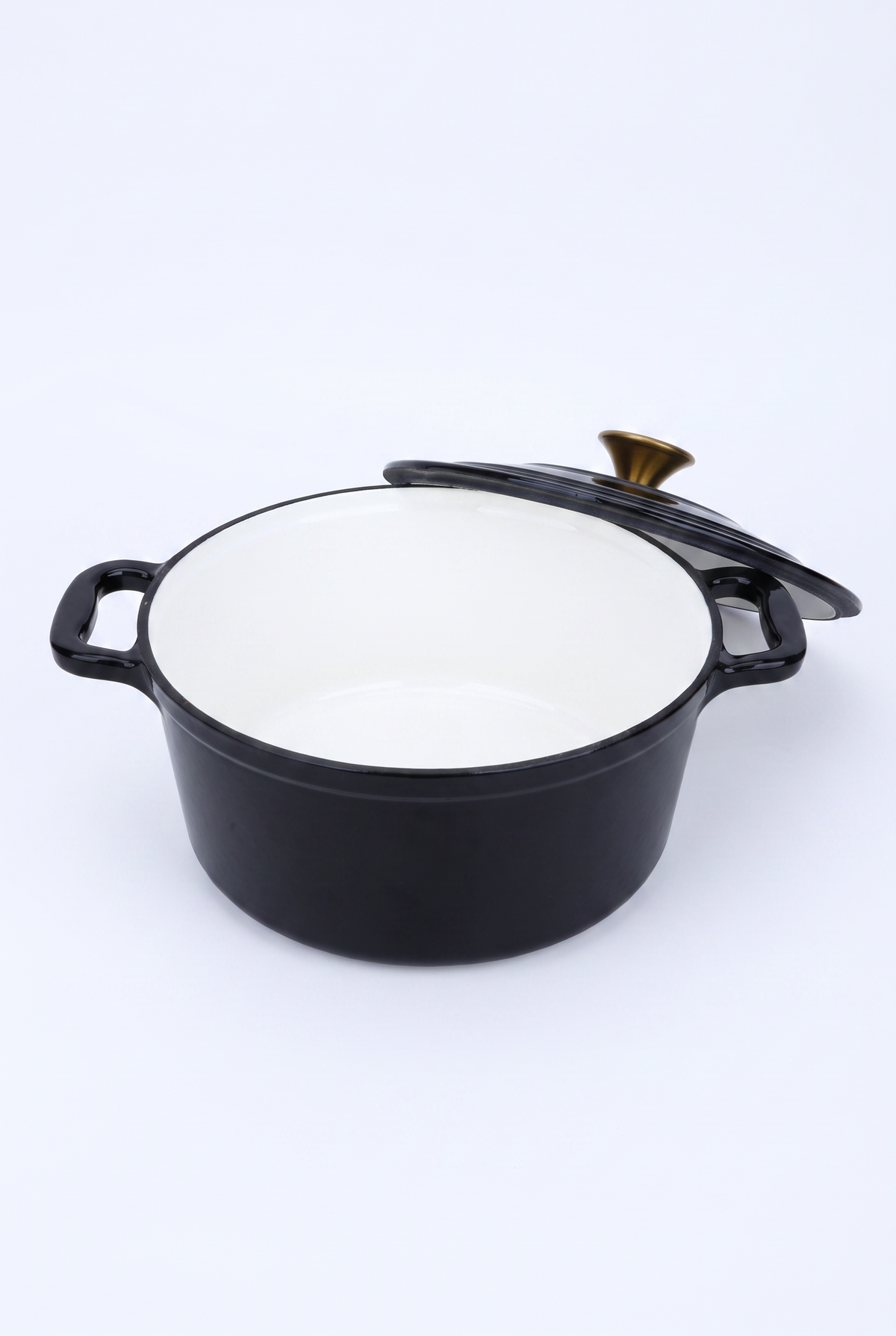 Chefino Gietijzeren Braadpan 24 cm Zwart – 4,5 L – Geëmailleerd – Inductie