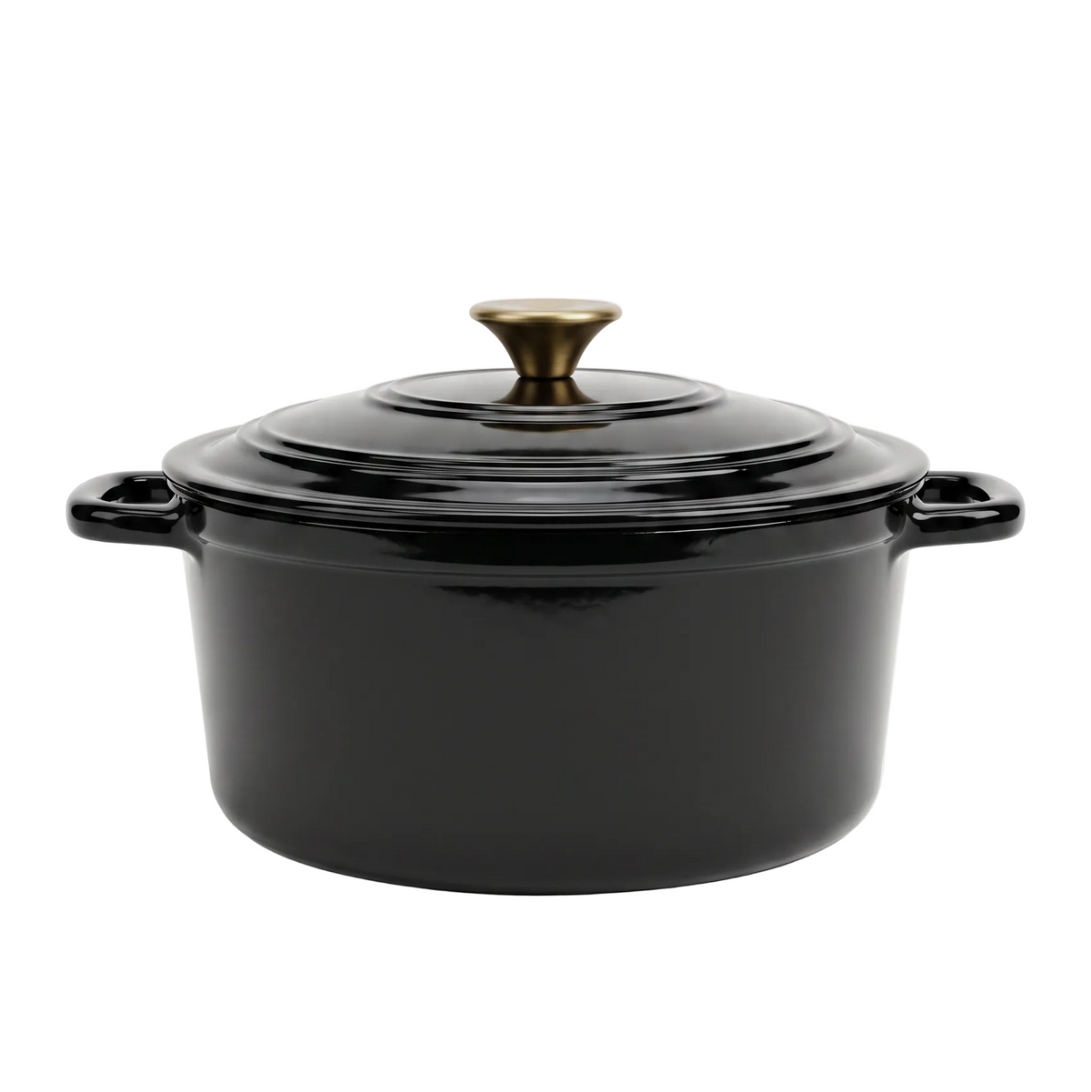 Chefino Gietijzeren Braadpan 26 cm Zwart – 5,7 L – Geëmailleerd – Inductie