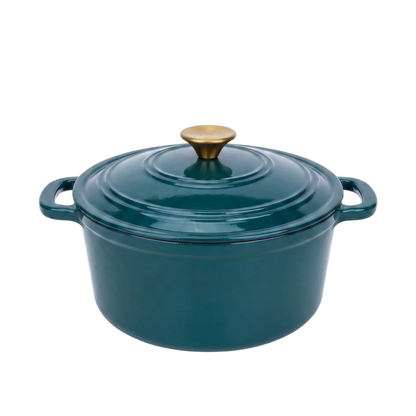 Chefino Gietijzeren Braadpan 26 cm Groen – 5,7 L – Geëmailleerd – Inductie