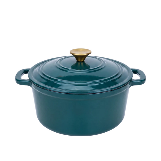 Chefino Gietijzeren Braadpan 26 cm Groen – 5,7 L – Geëmailleerd – Inductie