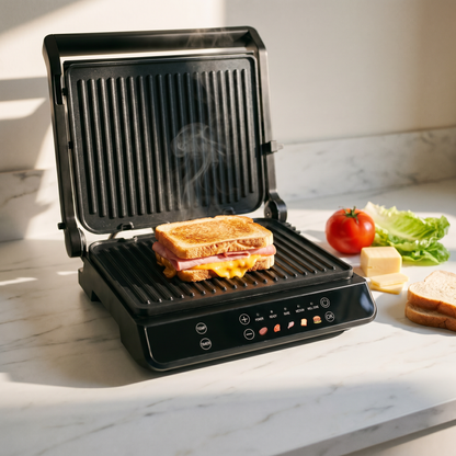 Chefino Contactgrill XL 2000W – PFAS-vrij – Uitneembare Platen – 180°