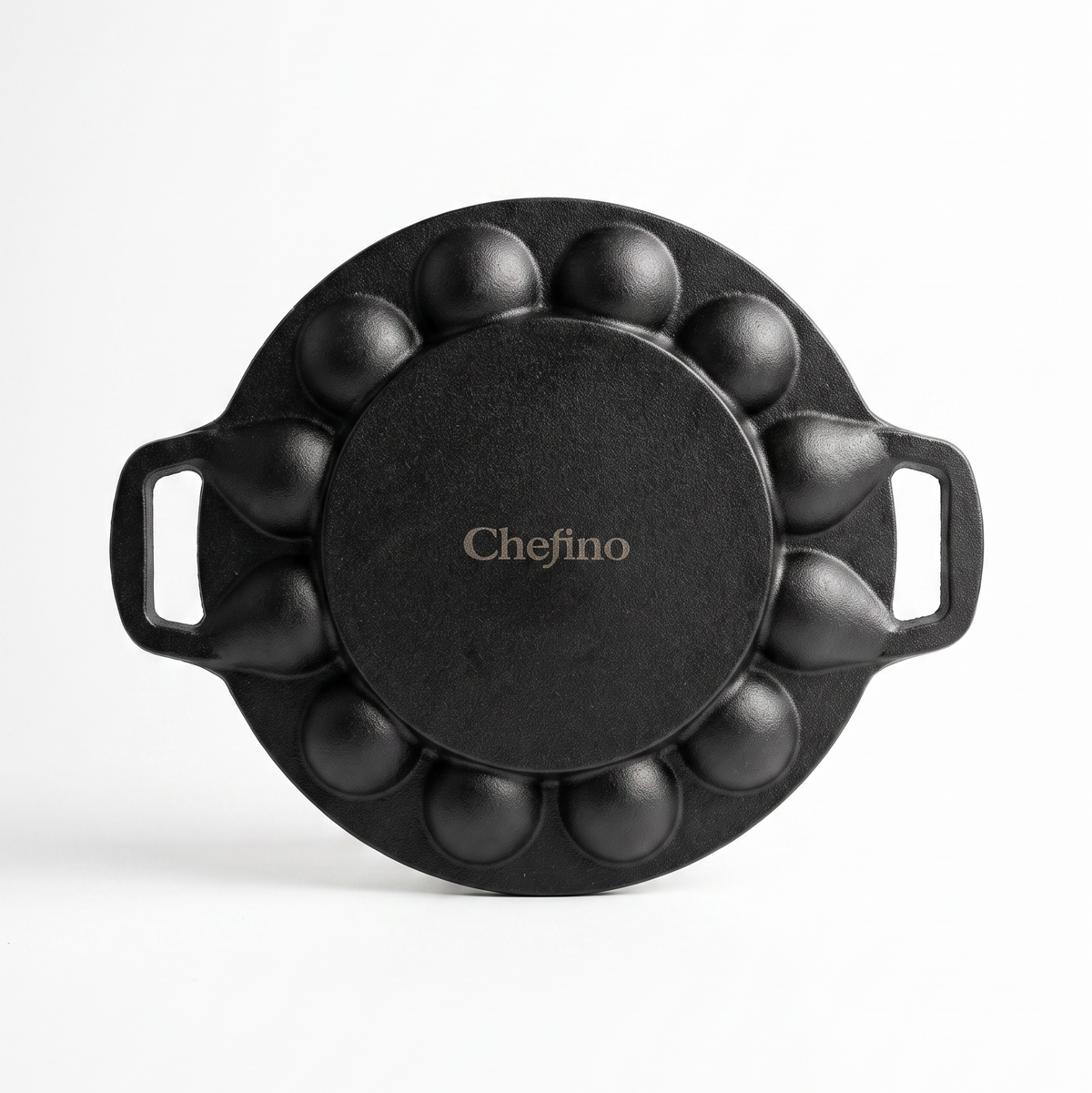 Chefino Poffertjespan Gietijzer 24 cm – 19 Poffertjes – Inductie & Oven