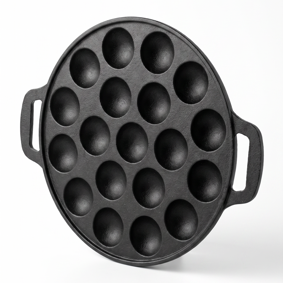 Chefino Poffertjespan Gietijzer 24 cm – 19 Poffertjes – Inductie & Oven