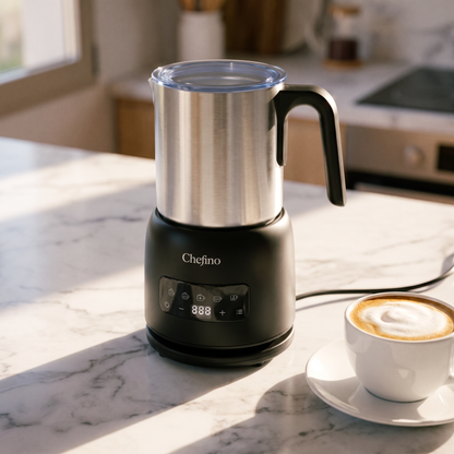 Chefino Melkopschuimer 4-in-1 – RVS – Vaatwasbestendig