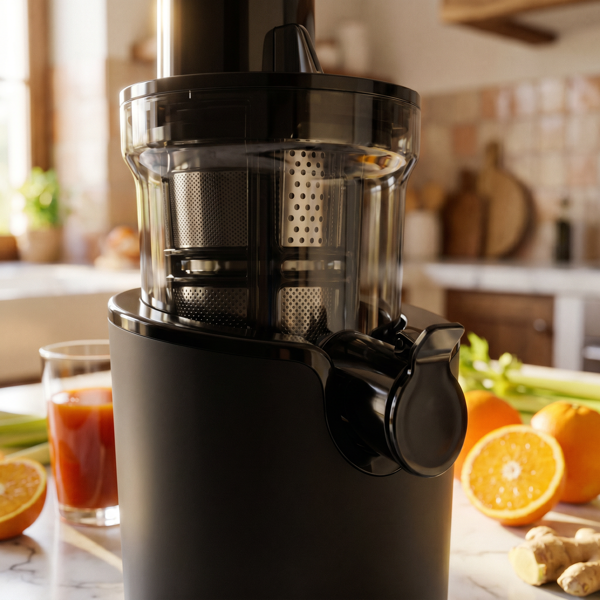 Chefino Slowjuicer – Koude Pers – 9 cm Vultrechter – Stil & Hoog Saprendement