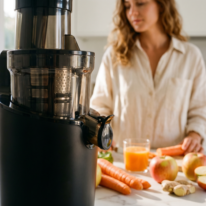 Chefino Slowjuicer – Koude Pers – 9 cm Vultrechter – Stil & Hoog Saprendement