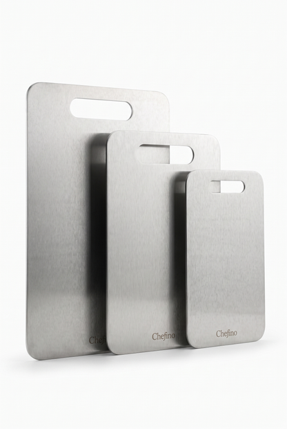 Chefino Titanium Snijplanken Set 3-delig – Antibacterieel & Krasvast