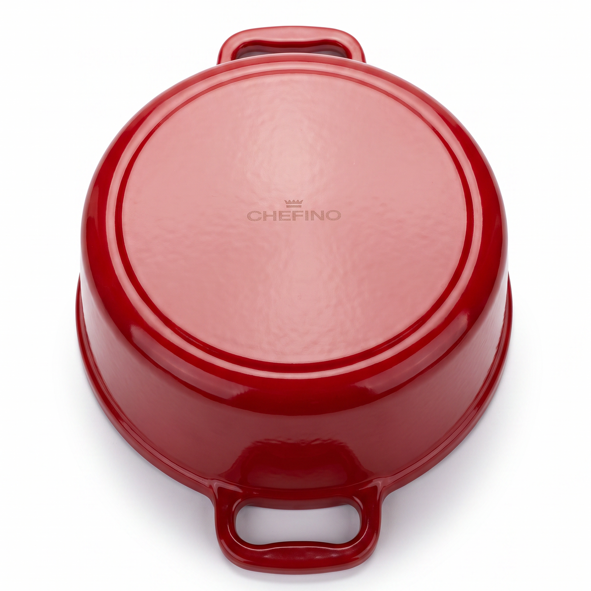 Chefino Gietijzeren Braadpan 24 cm Rood – 4,5 L – Geëmailleerd – Inductie
