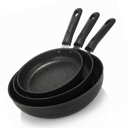 Chefino Koekenpannenset 3-delig – 20, 24 & 28 cm – PFAS-vrij – Antiaanbak