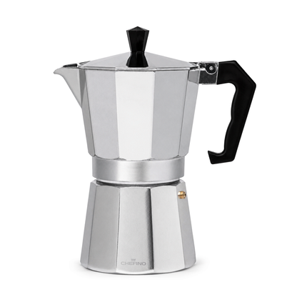 Chefino Percolator 6 Kops – Moka Pot 270 ml – Aluminium Espressomaker